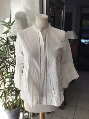 Chemise 123 taille 36 coton blanc très bon état - Photo 1/4