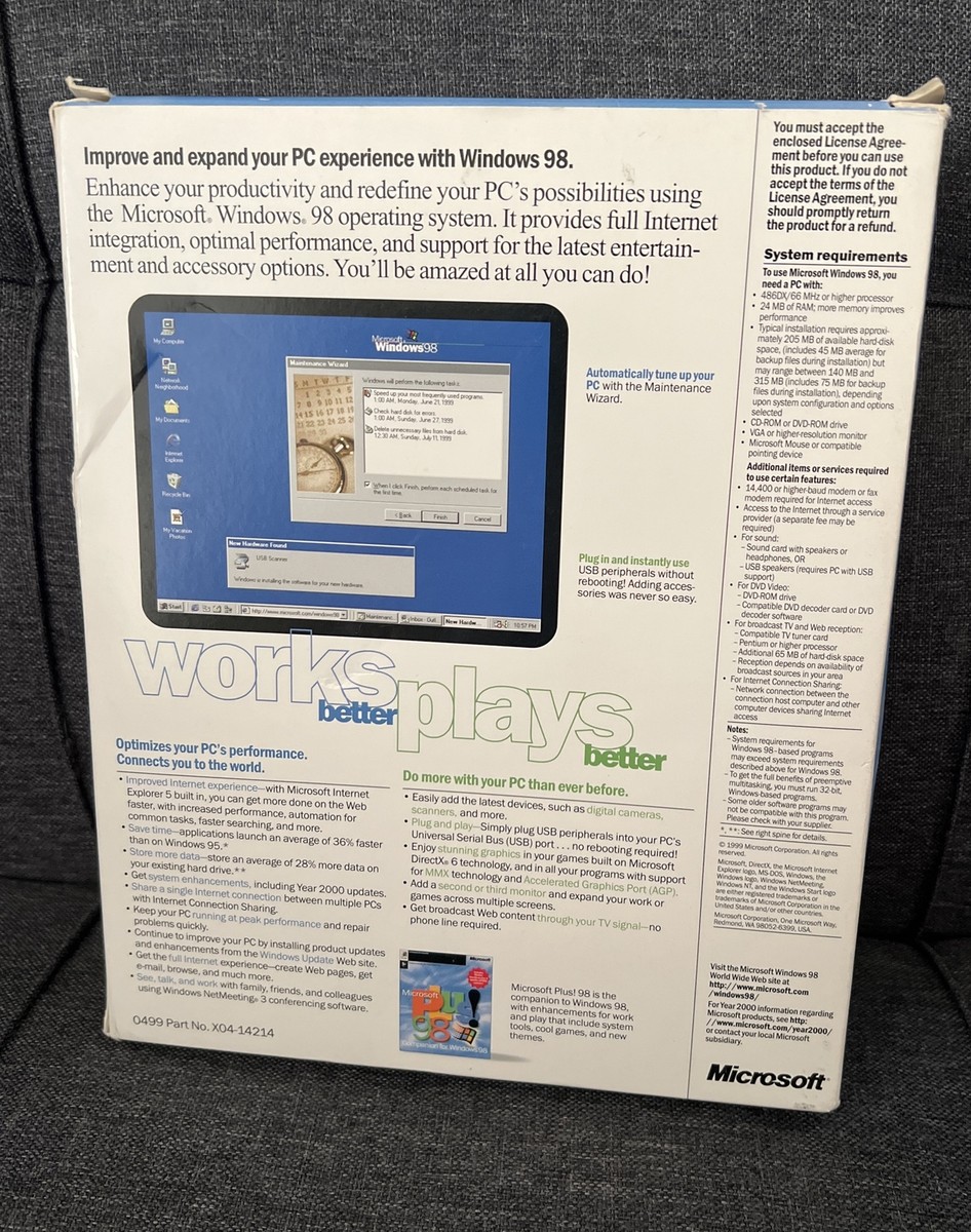 Microsoft Windows 98 Second Edition - Upgrade for Windows Microsoft Windows 98 Second Edition - Upgrade for Windows