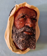 Scultura Testa in Gesso Bossons England da appendere a Muro Collezione Vintage 