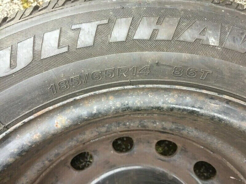 4xkomplette Sommerreifen+Felgen 185/65R14 86T für Toyota Avensis,Corolla Mazda - Bild 3 von 4