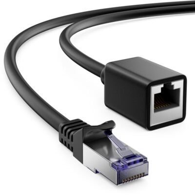 deleyCON 0,5m CAT7 Patchkabel Verlängerung SFTP Netzwerkkabel LAN DSL RJ45 Kabel