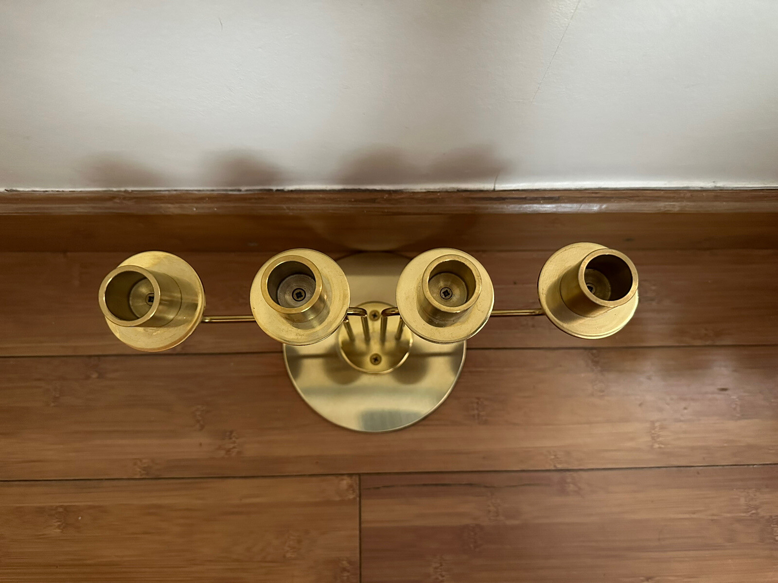 Ikea Parlband Candelabra Brass Candle Stick Holder Gold Retro Metal 4