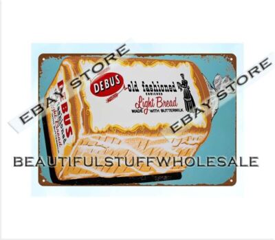 DEBUS OLD FASHIONED BREAD bakery country store metal tin sign bar room ideas