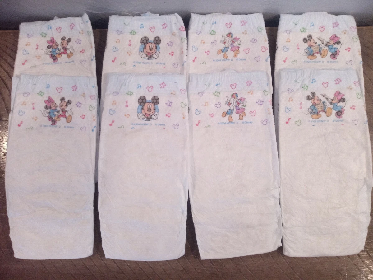 EXTREMELY RARE Vintage diaper 02 04 Huggies Baby Shaped 8 Ct Sz 5