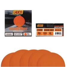 LAUCO Premium 6" Hook and Loop Ceramic Sanding Discs - 320 Grit (Box of 50)
