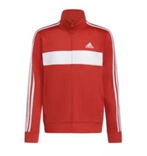 ADIDAS Big Boys Long Sleeve Full Zip Essential Tricot Jacket-Size 8