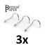 thumbnail 37 - UK SILVER NOSE STUD STRAIGHT I L SCREW SHAPE SURGICAL STEEL PIN SET BAR PIERCING