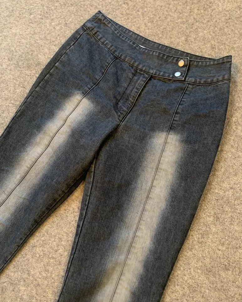 George Flared Jeans High Rise Blue UK 12 - Image 2 of 4