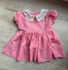Vintage Homemade Pink Mary Jane Toddler Dress Size 18-24 Months