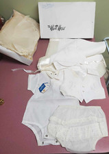 VTG Madonna Boys Christening Set bodysuit Vest Panty,  Bonnet Outfit  Blanket