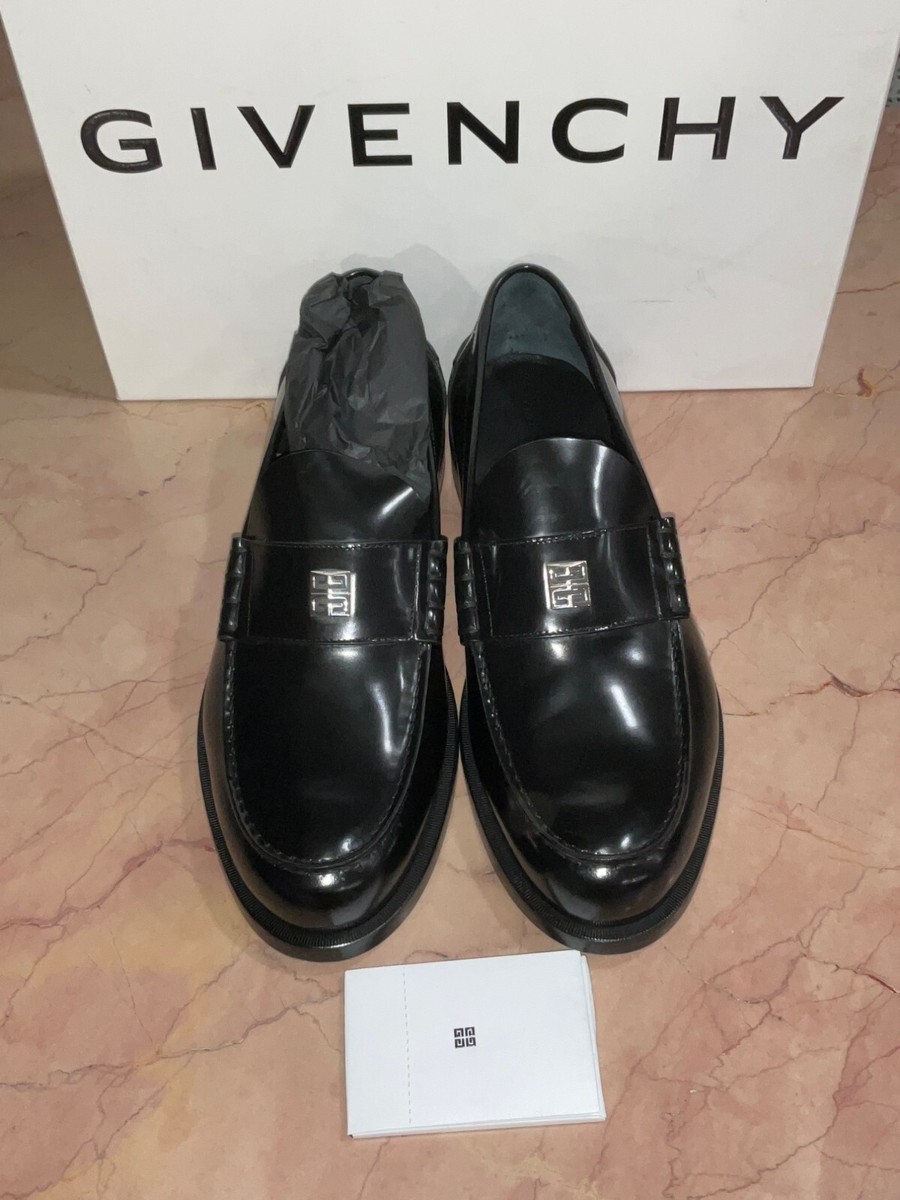 ★GIVENCHY★MrG レザー ローファー Givenchy Mr G Loafers in Black Leather 44 With Box Mens
