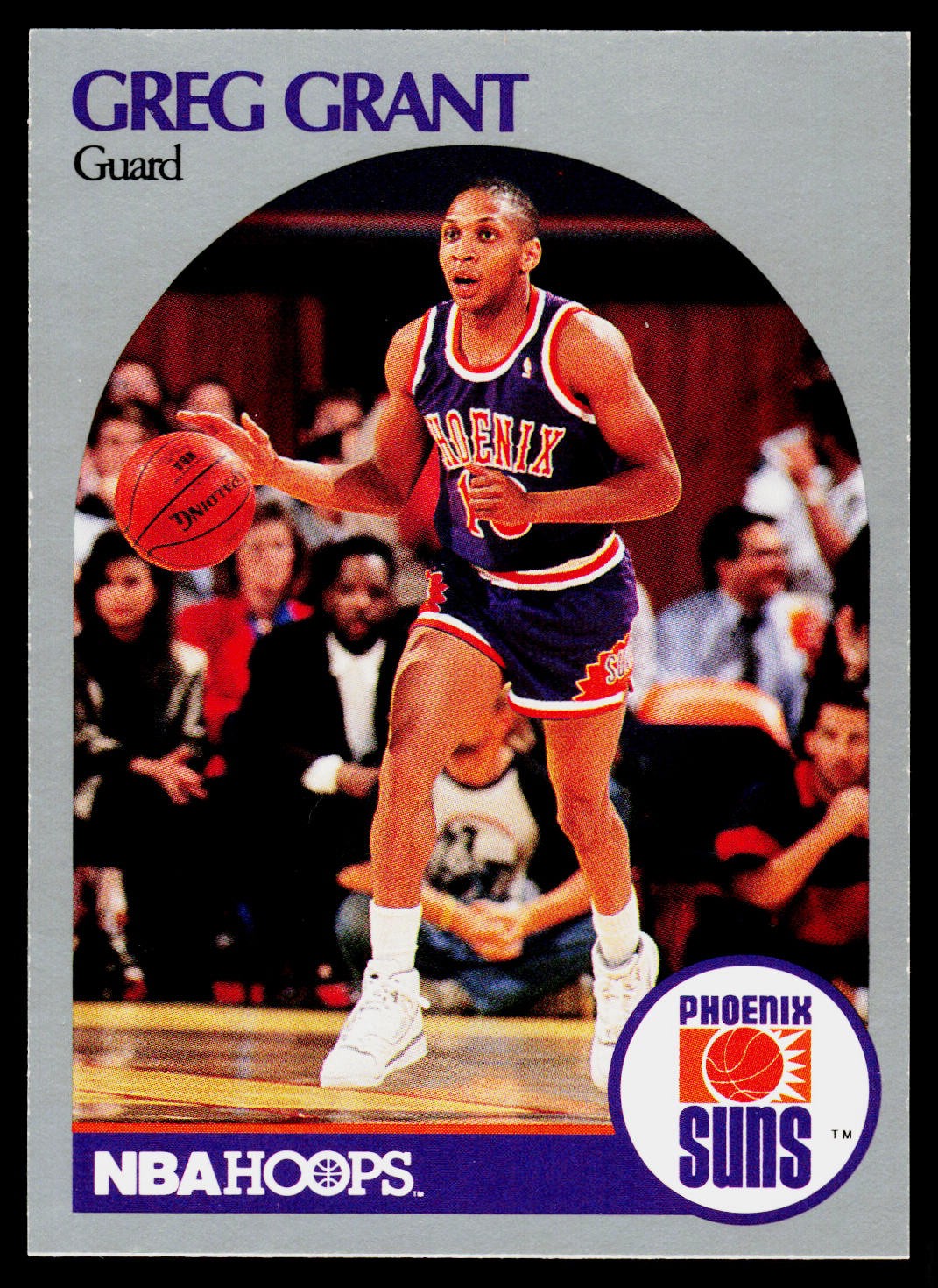 Greg Grant, 1990-91 Hoops, #235, Phoenix Suns, Rookie