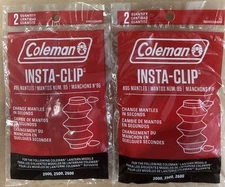 2 PACKS OF 2 Coleman Insta Clip #95 Lantern Mantles