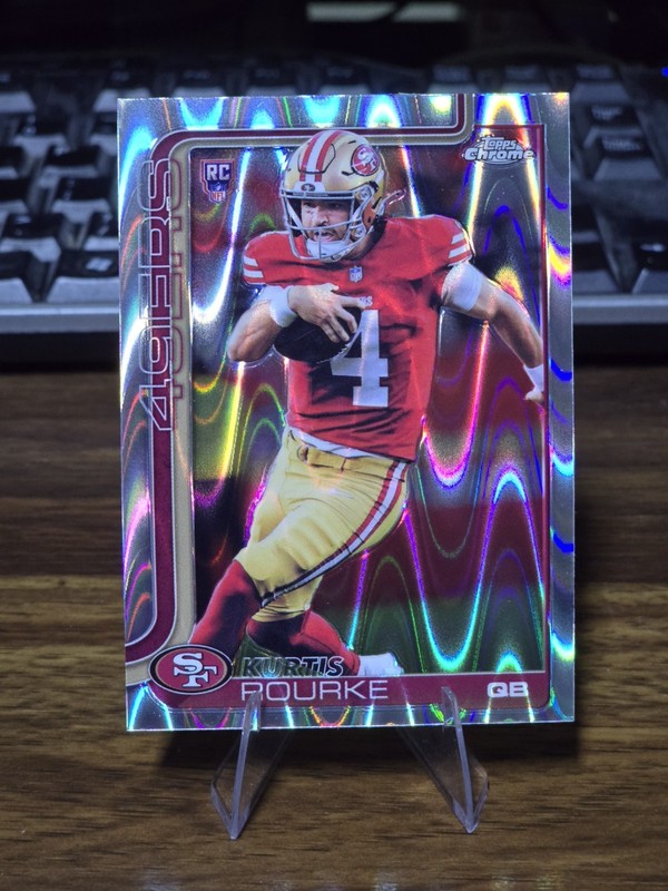 2025 Topps Chrome - Rookies Kurtis Rourke #307 RayWave Refractor (RC)