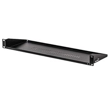 NavePoint Rack Mount Keyboard Shelf Shelves 19 Inch 1U Black 6 Inches 150mm de