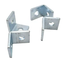 Lot of 4 2-Hole Corner Angle Plates Stainless Steel SFL11 90° Brackets