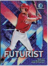 2021 Bowman #FUT-AH Austin Hendrick Chrome Futurist Mojo Refractor Purple #/250