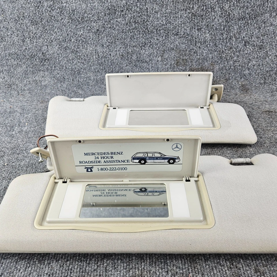 Par de parasoles gris pasajero conductor Mercedes-Benz E320 W210 1996-2002 OEM Foto 4 de 4
