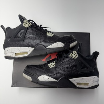 Air Jordan 4 Oreo Retro LS Size 9 Mens Black White Sneakers 2015 314254-003
