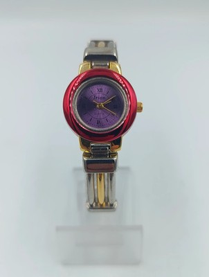 Irion Damen Armbanduhr rot lila silber gold Quartz