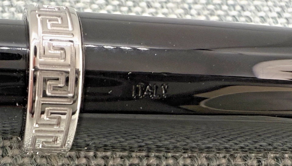 OMAS Ogiva Ballpoint Pen Nera (black) with Chrome Trim and matching gem Boxed - Image 2 of 4
