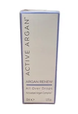 Active Argan All Over Drops for Face Body & Hair 1 fl oz New Sealed