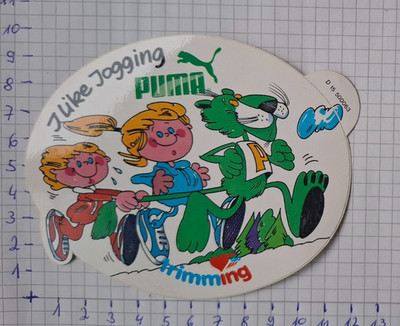 Aufkleber ''Puma - I like Jogging'', 80er Jahre
