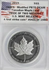 2019 Canadian Silver Maple Leaf 1 oz — photo from another recent sale