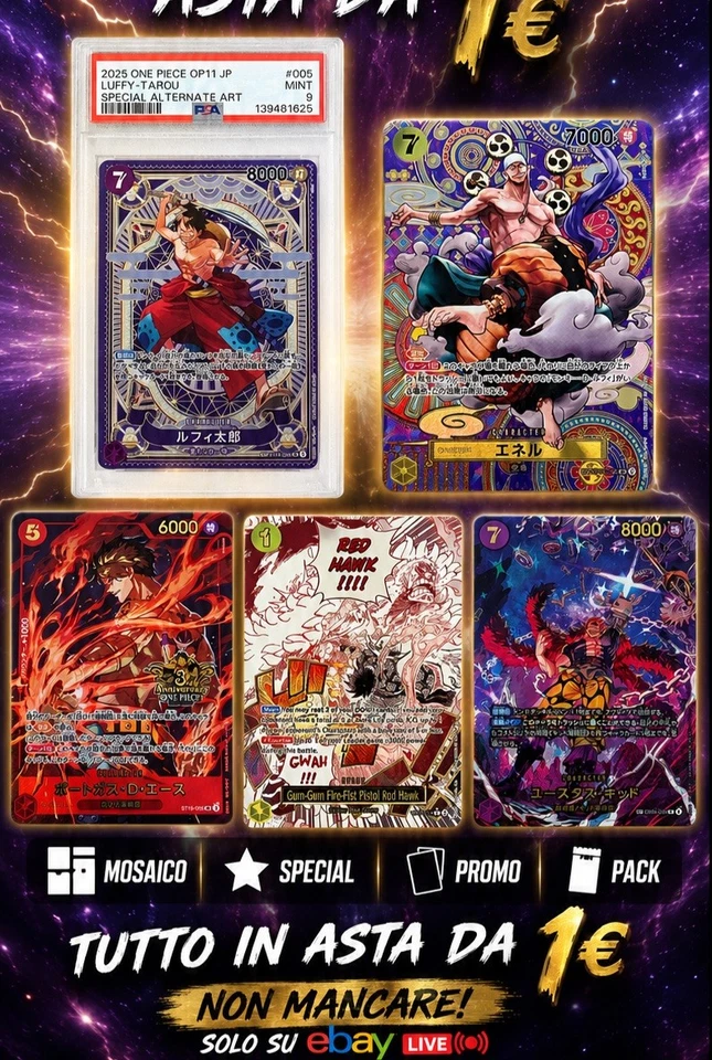 [Evento Speciale] ONE PIECE 💣 ASTE DA 1€ | MOSAICO, SPECIAL E PACK