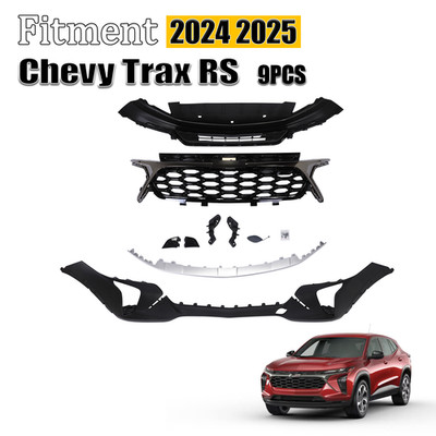 Front Bumper Cover Grille Assembly Grill Fit For Chevy Trax RS 2024 2025 US