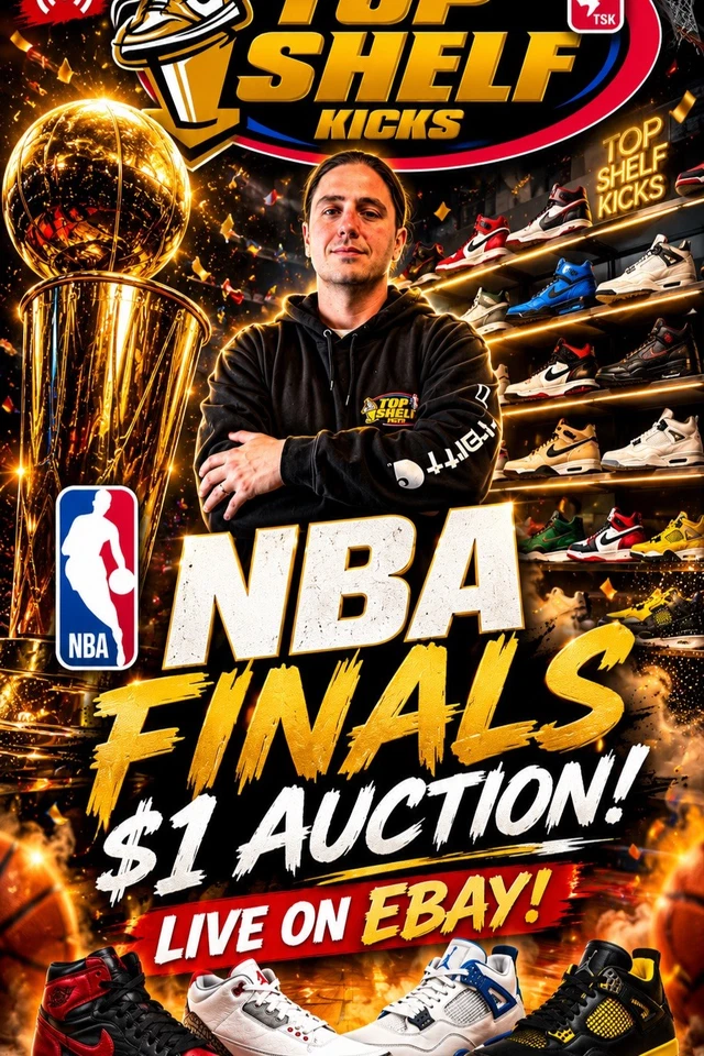 $1 SNEAKER AUCTIONS. NBA FINALS WATCH PARTY. TAKING OFFERS AND REQUESTS