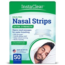50 PCS Clear ExtraStrength Nasal Breathing Strips Congestion Relief Snoring