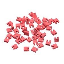 50pcs 2.54mm Pin Header Jumper Cap Short Circuit Connection Red