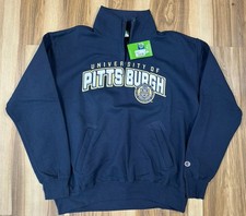University of Pittsburgh Panthers 1/4 Zip Sweatshirt Champion Fleece Men's Sz XL