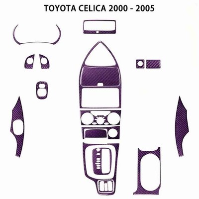 18 Purple  For Toyota Celica 2000-2005 Carbon Fiber Full Interior Kit Cover Trim
