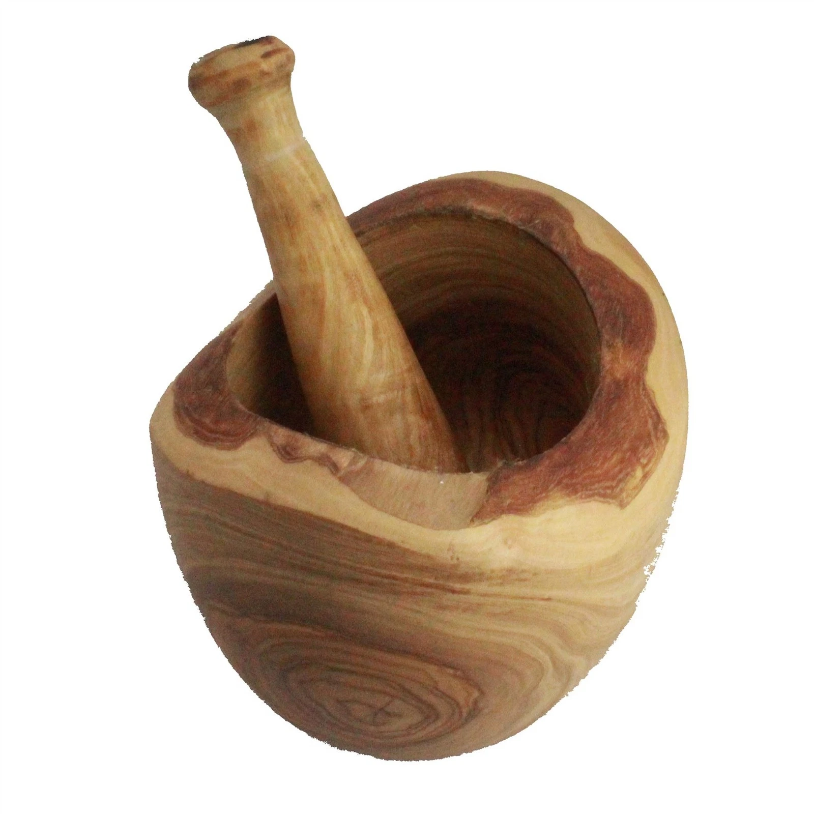 Olive wood rustic Pestle & Mortar small handmade