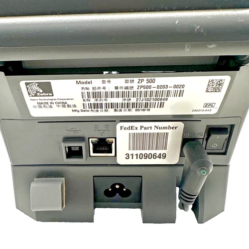 Zebra ZP500 Plus Direct Thermal Label USB Ethernet Network ZP500-0203-0020