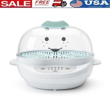 Baby Turbo Steamer Sterilizes Defrosts Steams Fresh Food Eggs 5 Settings Timer
