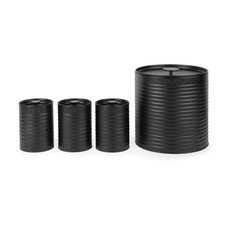 Russell Hobbs 4-Piece Countertop Set Ribbed Kitchen Storage Canister & Bread Bin