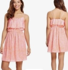 LILLY PULITZER Target Pink Orange Giraffe Print Ruffle Dress NEW Women’s Size S