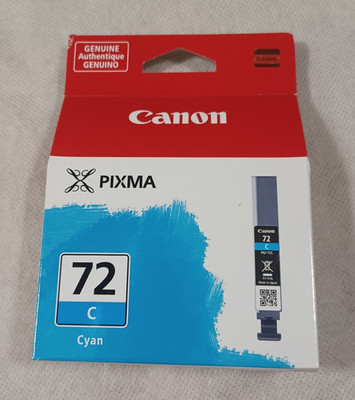 Genuine Canon PGI-72C Cyan Ink Tank ~ Sealed Package