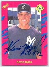 1990 Classic Update #T30 Kevin Maas New York Yankees SIGNED Auto
