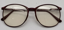 Vintage Liberty Carbon Red Maroon Large Oval Sunglasses Japan 90s FRAMES ONLY