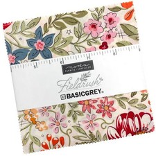 Moda FIELDRUSH Charm Pack, 100 Cotton 5-inch Precut Fabric Squares 42 pcs