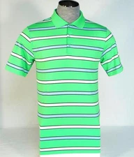 Nike Golf Tour Performance Dri Fit Green Stripe Short Sleeve Polo Shirt Mens NWT