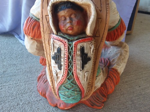 VINTG 1976 Indian Woman Statue/Sculpture Southwest Native American Decor Culture - Picture 7 of 10