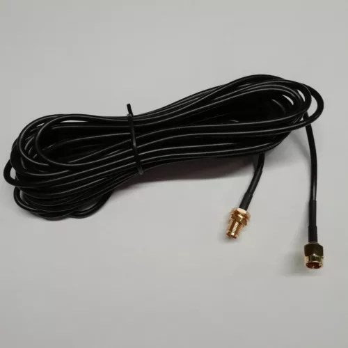 RP SMA Male to RP SMA Female 5m Pigtail Coaxial Wi-Fi Antenna Extension Cable
