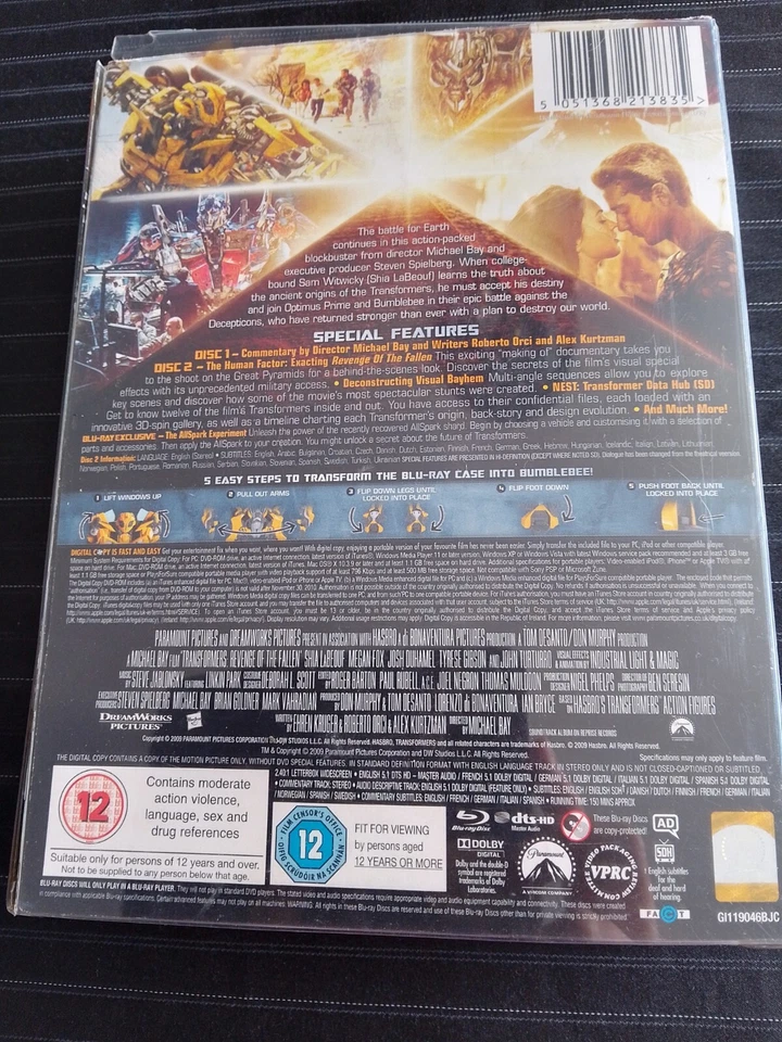 Transformers - Revenge Of The Fallen Blu Ray Special Edition - Image 2 of 4