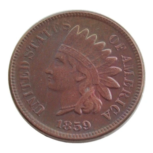 ----1859  Indian Head Penny Extremely Fine free shipping Rare in quantity ---