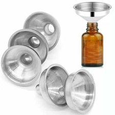 5-Pack Mini Stainless Steel Funnels – For Perfume, Oil, Flask & Bottles